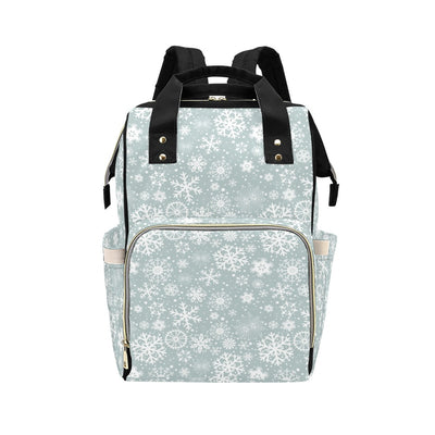 Snowflake Print Design LKS303 Diaper Bag Backpack