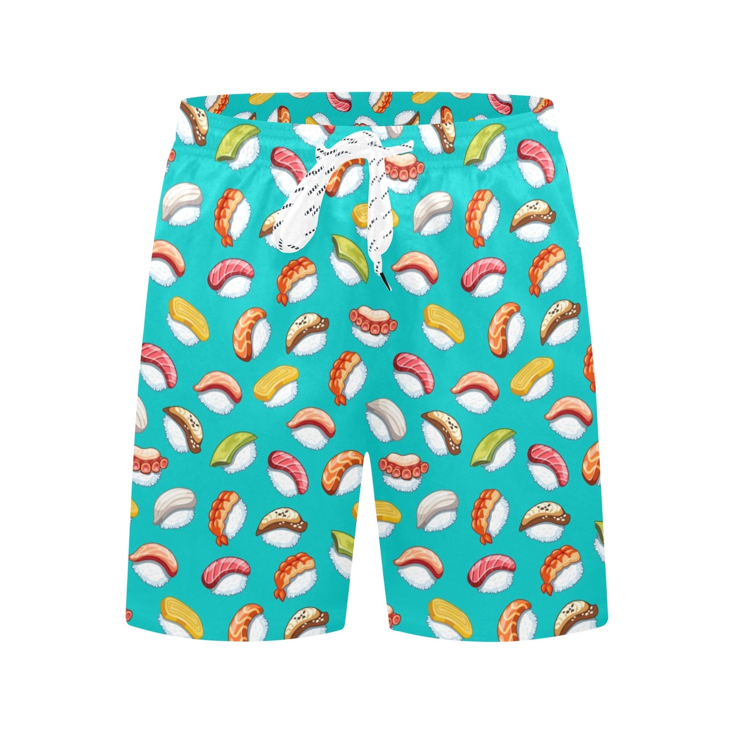 Sushi Themed Print Men's Swim Trunks Beach Shorts