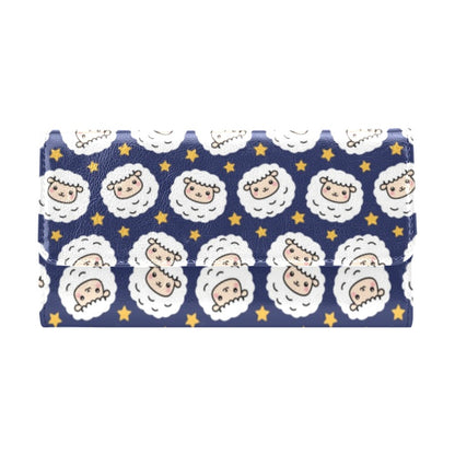 Sheep Print Design LKS402 Women's Trifold Wallet