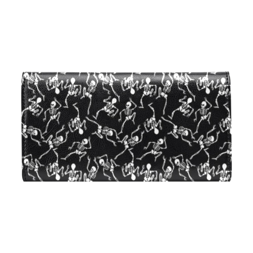 Skeleton Style Print Women's Trifold Wallet