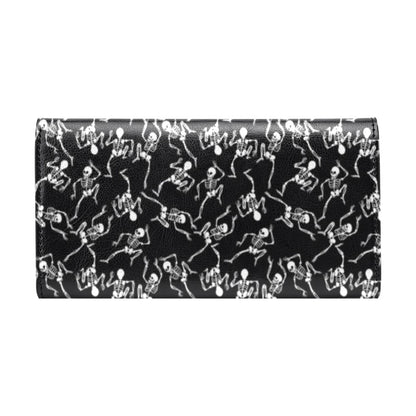 Skeleton Style Print Women's Trifold Wallet