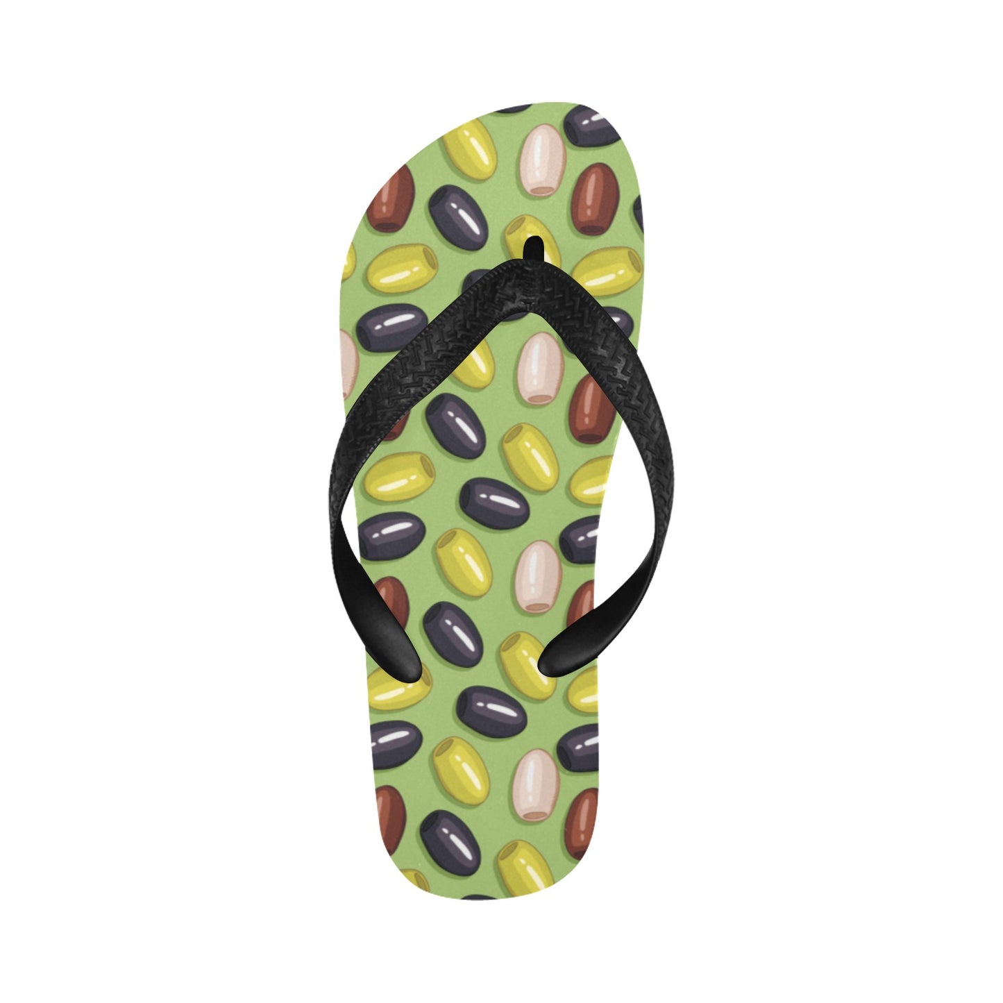 Olive Print Design LKS301 Flip Flops
