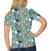 Ferret Pattern Print Design 03 Women's Polo Shirt