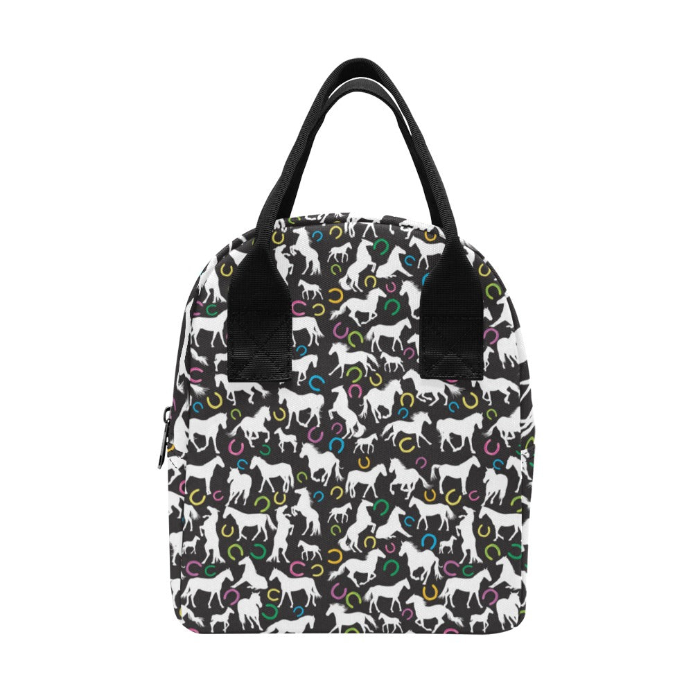 Horse Hoof Colorful Print Design LKS301 Insulated Lunch Bag