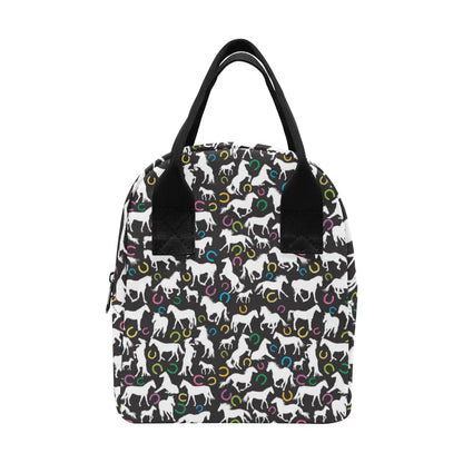 Horse Hoof Colorful Print Design LKS301 Insulated Lunch Bag