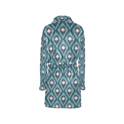 Ikat Print Design LKS402 Women's Fleece Robe