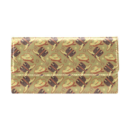 Western Cowboy Themed Women's Trifold Wallet