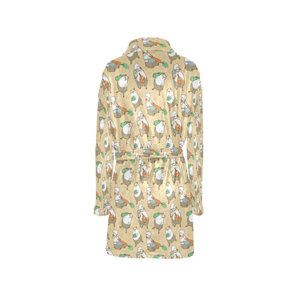 Guinea Pig Print Design LKS401 Women's Fleece Robe