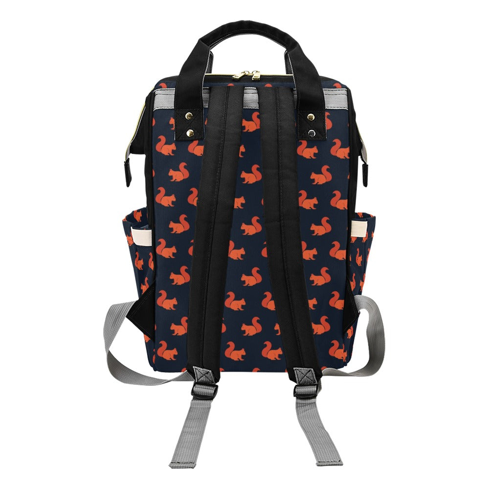 Squirrel Print Design LKS306 Diaper Bag Backpack