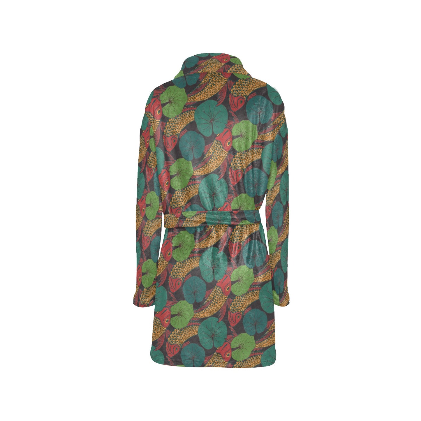 KOI Fish Pattern Print Design 01 Women's Fleece Robe