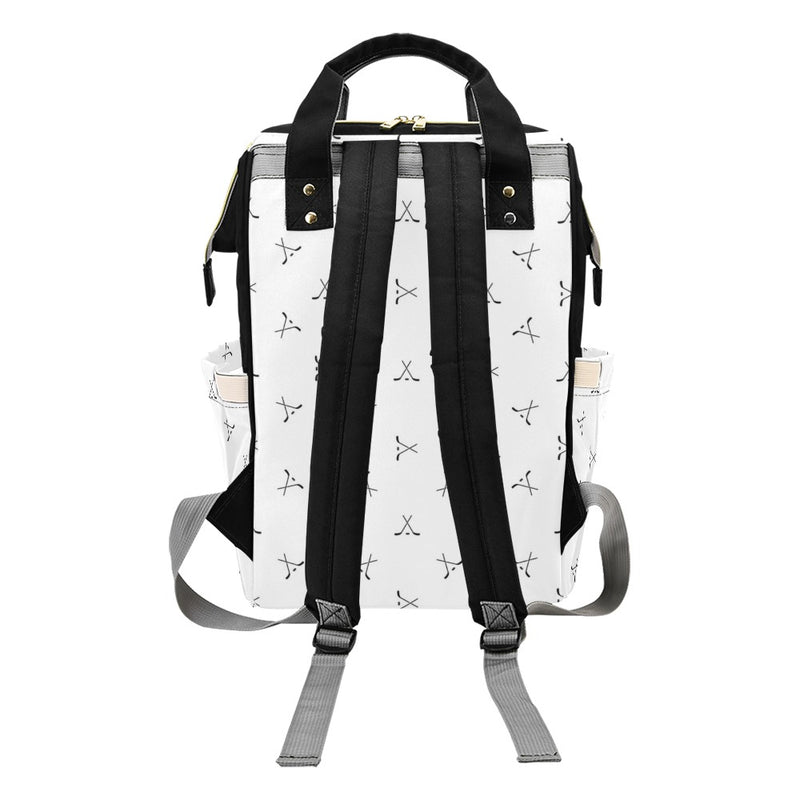 Hockey Print Design LKS304 Diaper Bag Backpack