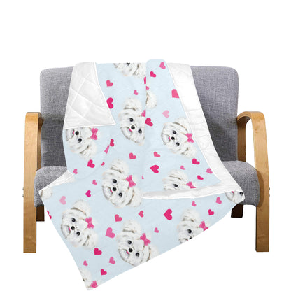 Maltese Pattern Print Design 03 Premium Quilt
