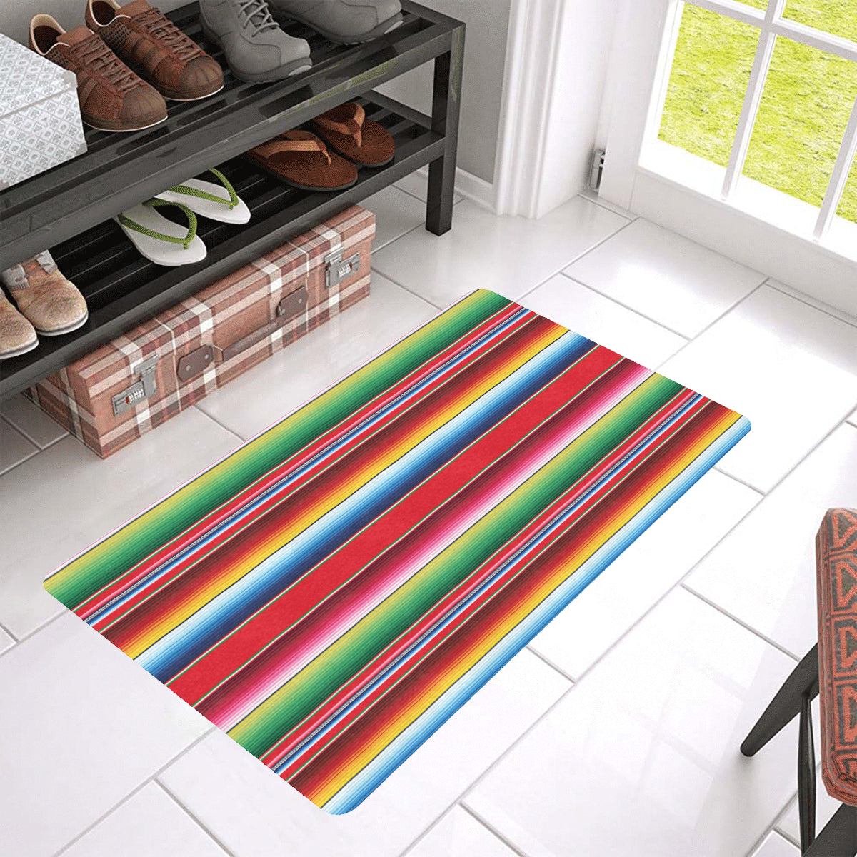 Serape Pattern Rubber Doormat