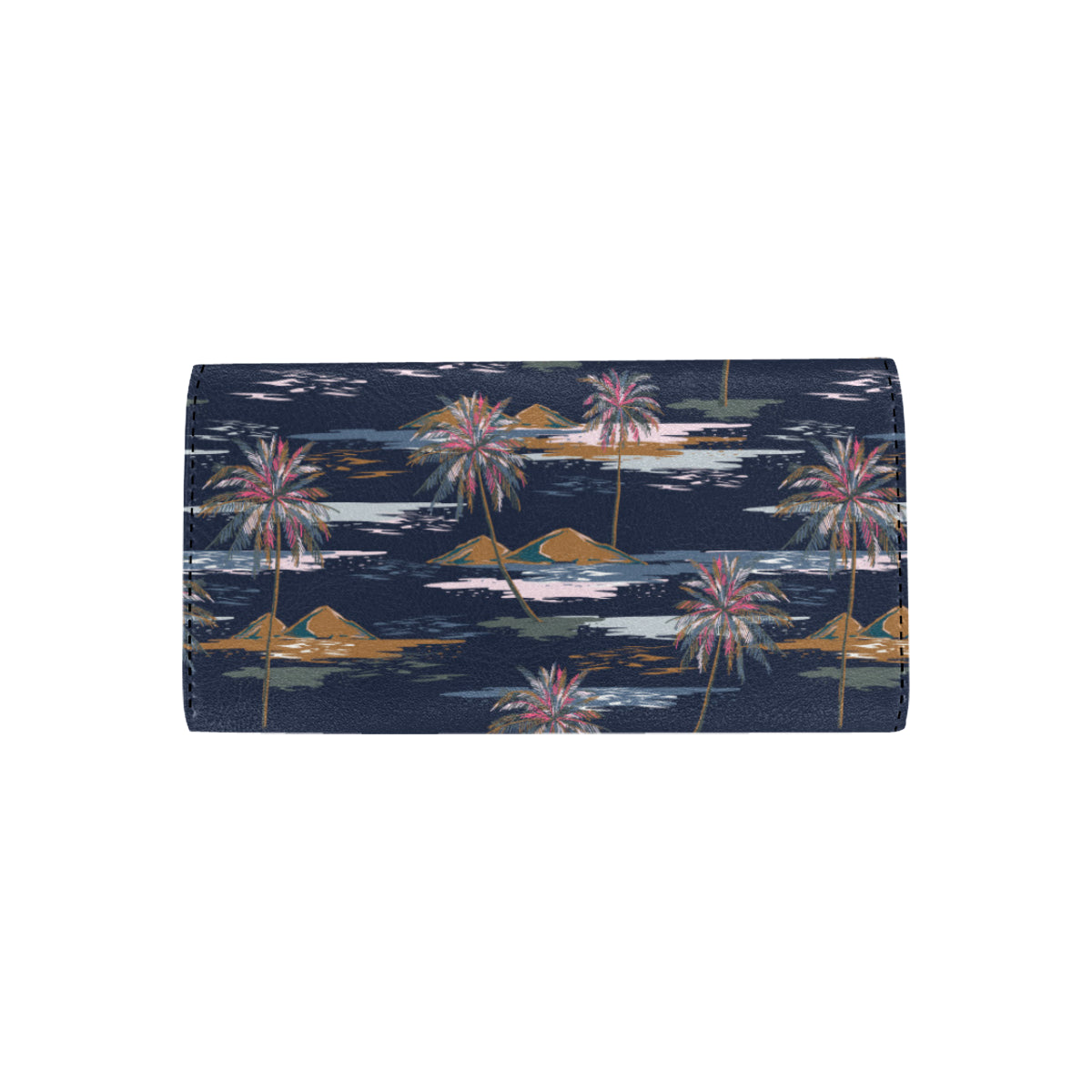 Pacific island Pattern Print Design A06 Women's Trifold Wallet