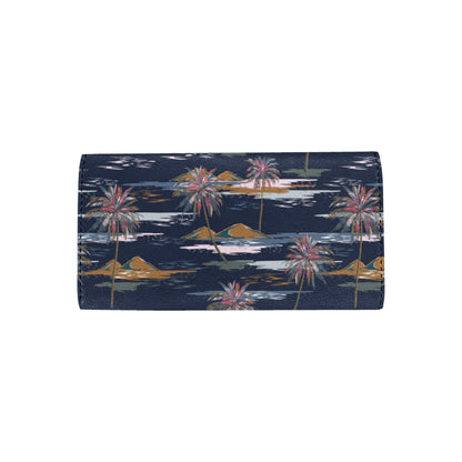 Pacific island Pattern Print Design A06 Women's Trifold Wallet