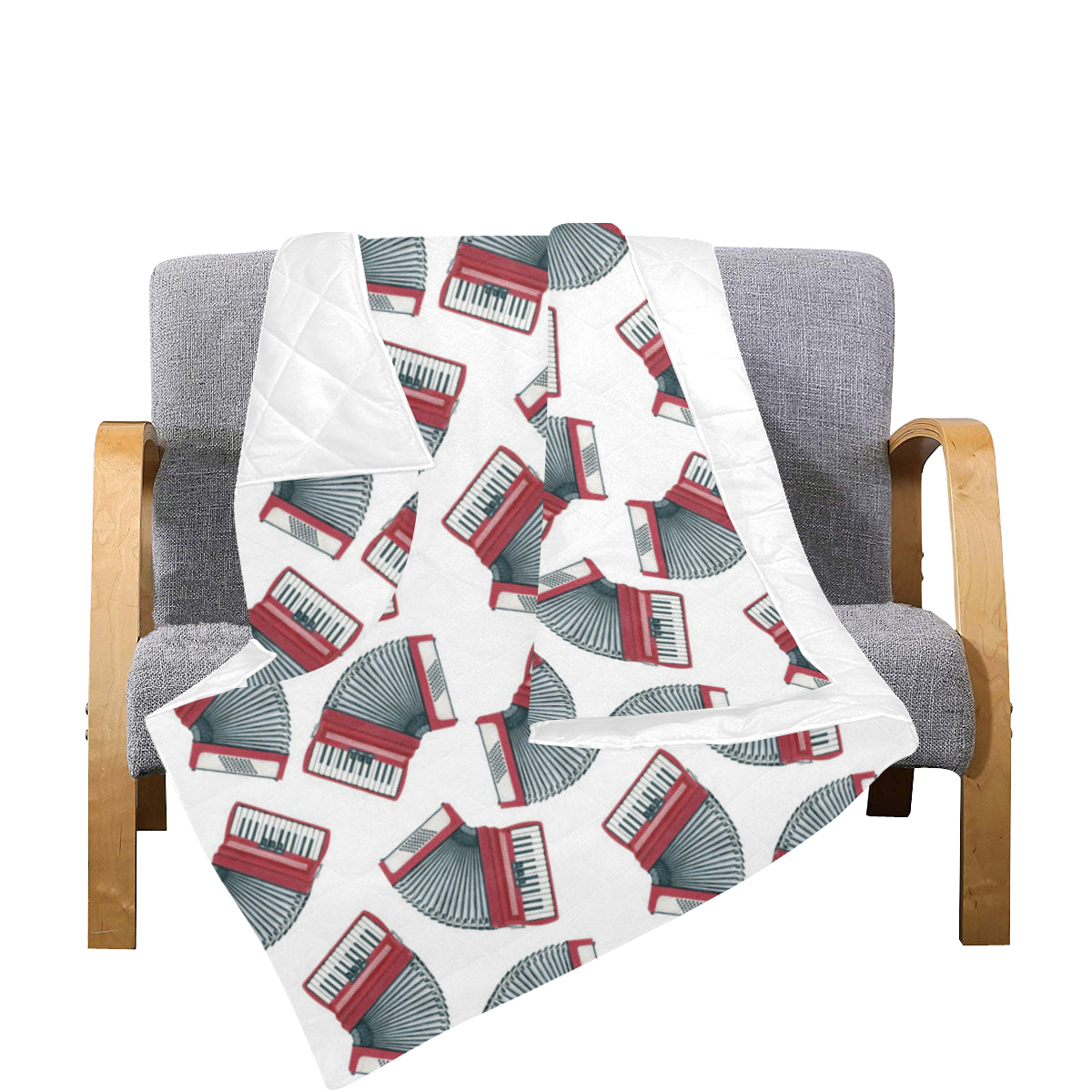 Accordion Pattern Print Design 03 Premium Quilt