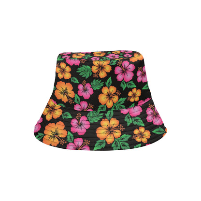 Hibiscus Pattern Print Design HB029 Unisex Bucket Hat