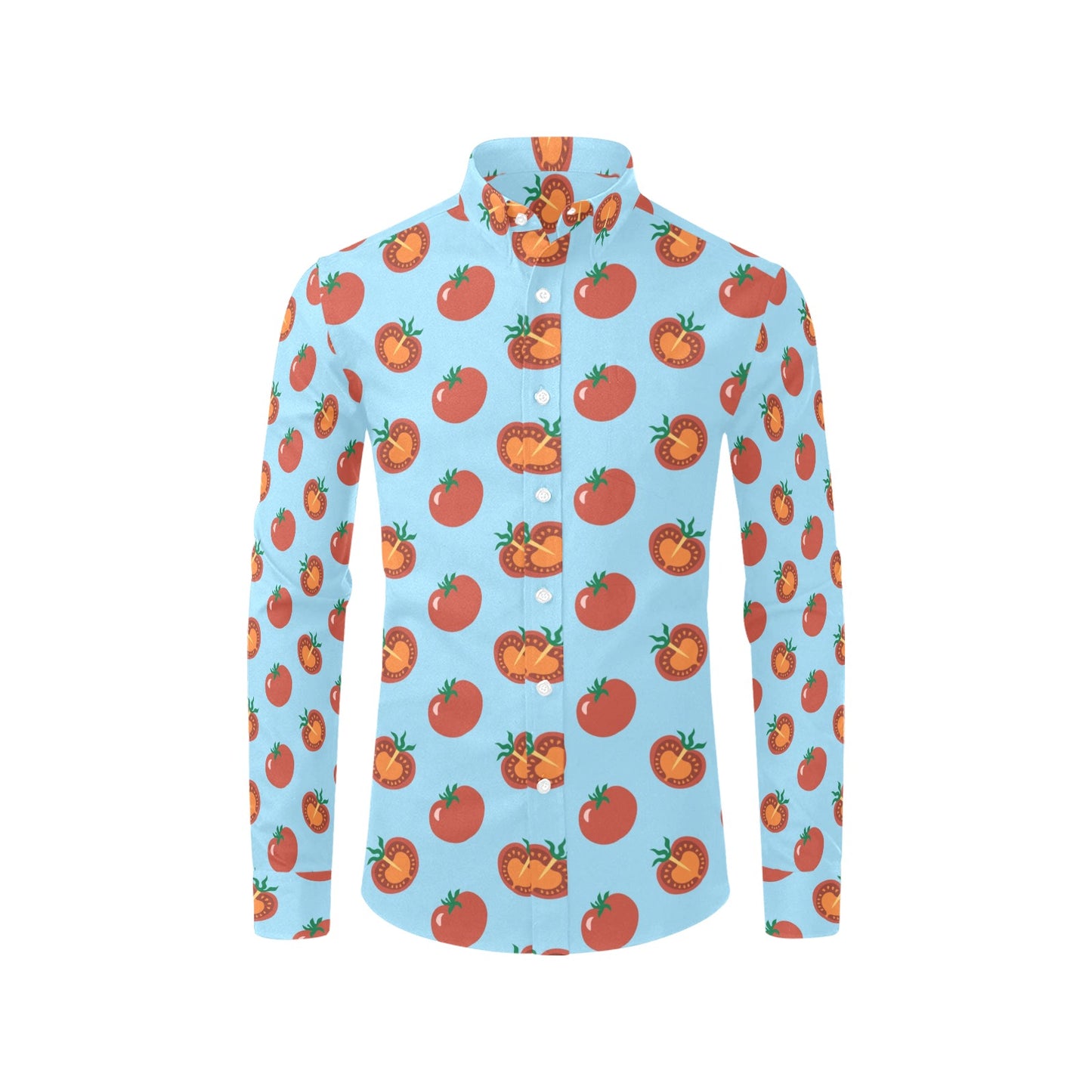 Tomato Print Design LKS304 Men's Long Sleeve Dress Shirt