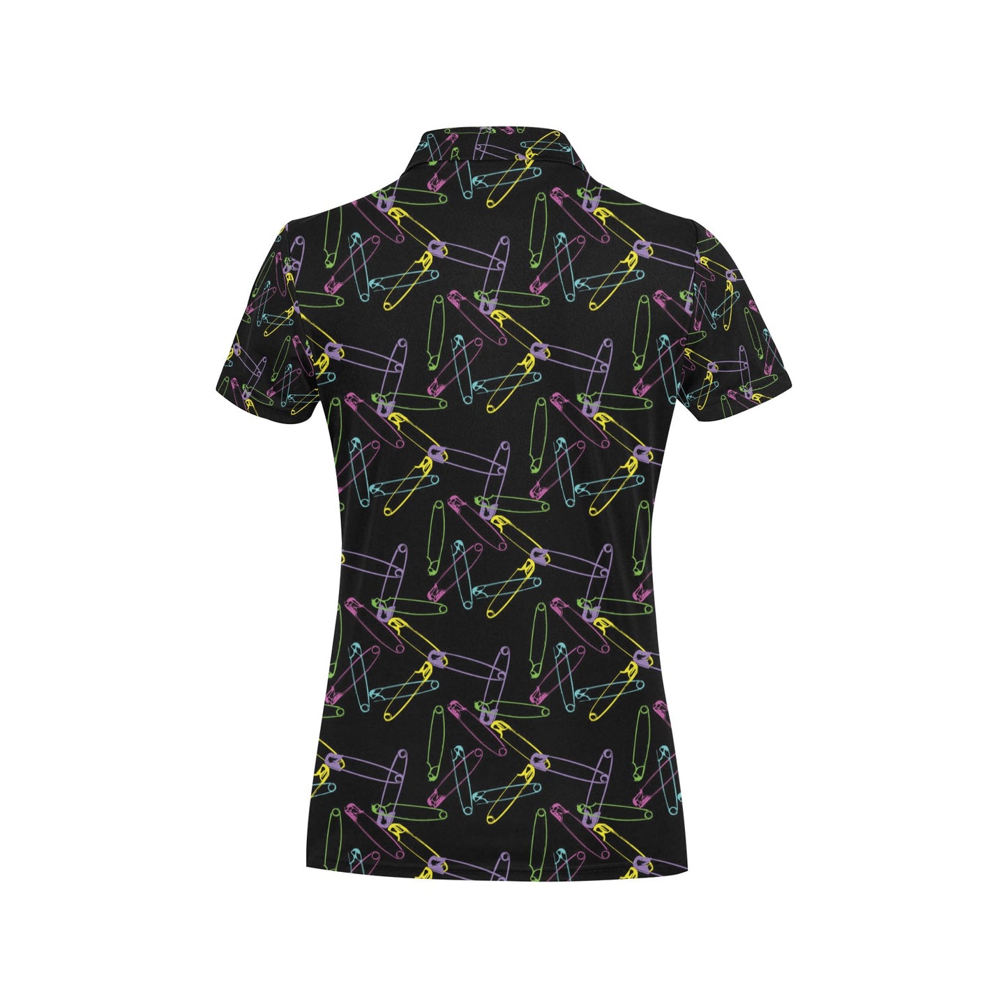 Safety Pin Print Design LKS304 Women's Polo Shirt