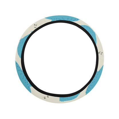 Sloth Print Design LKS3011 Steering Wheel Cover with Elastic Edge