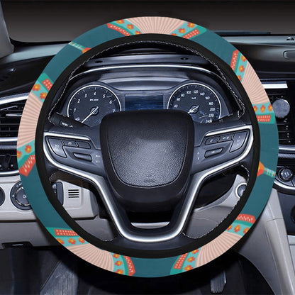Accordion Print Design LKS402 Steering Wheel Cover with Elastic Edge