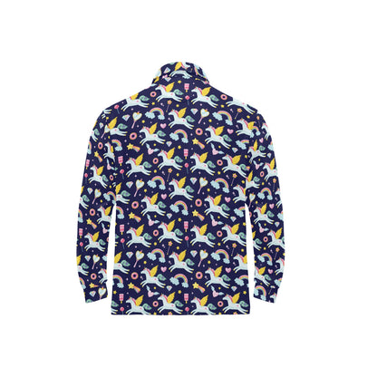 Pegasus Pattern Print Design 05 Long Sleeve Polo Shirt For Men's