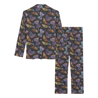 Butterfly Pattern Print Design 013 Women's Long Pajama Set