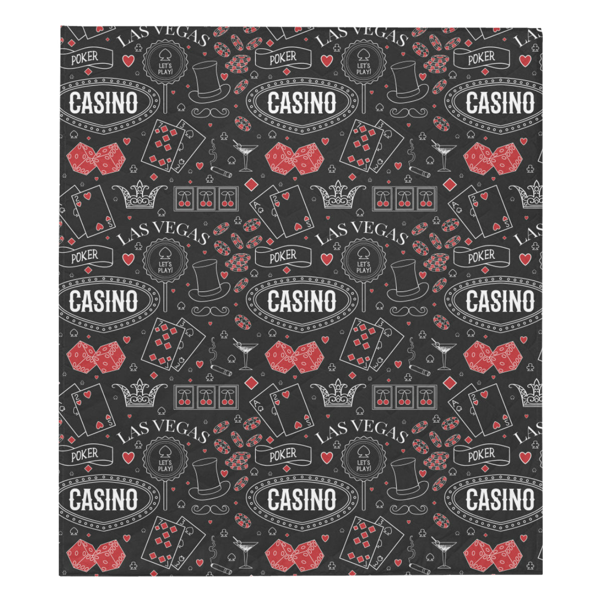 Casino Pattern Print Design 04 Premium Quilt