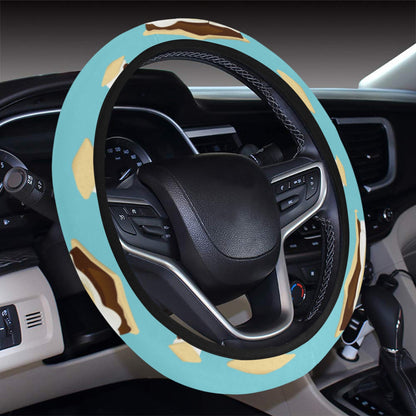 S_Mores Print Design LKS302 Steering Wheel Cover with Elastic Edge