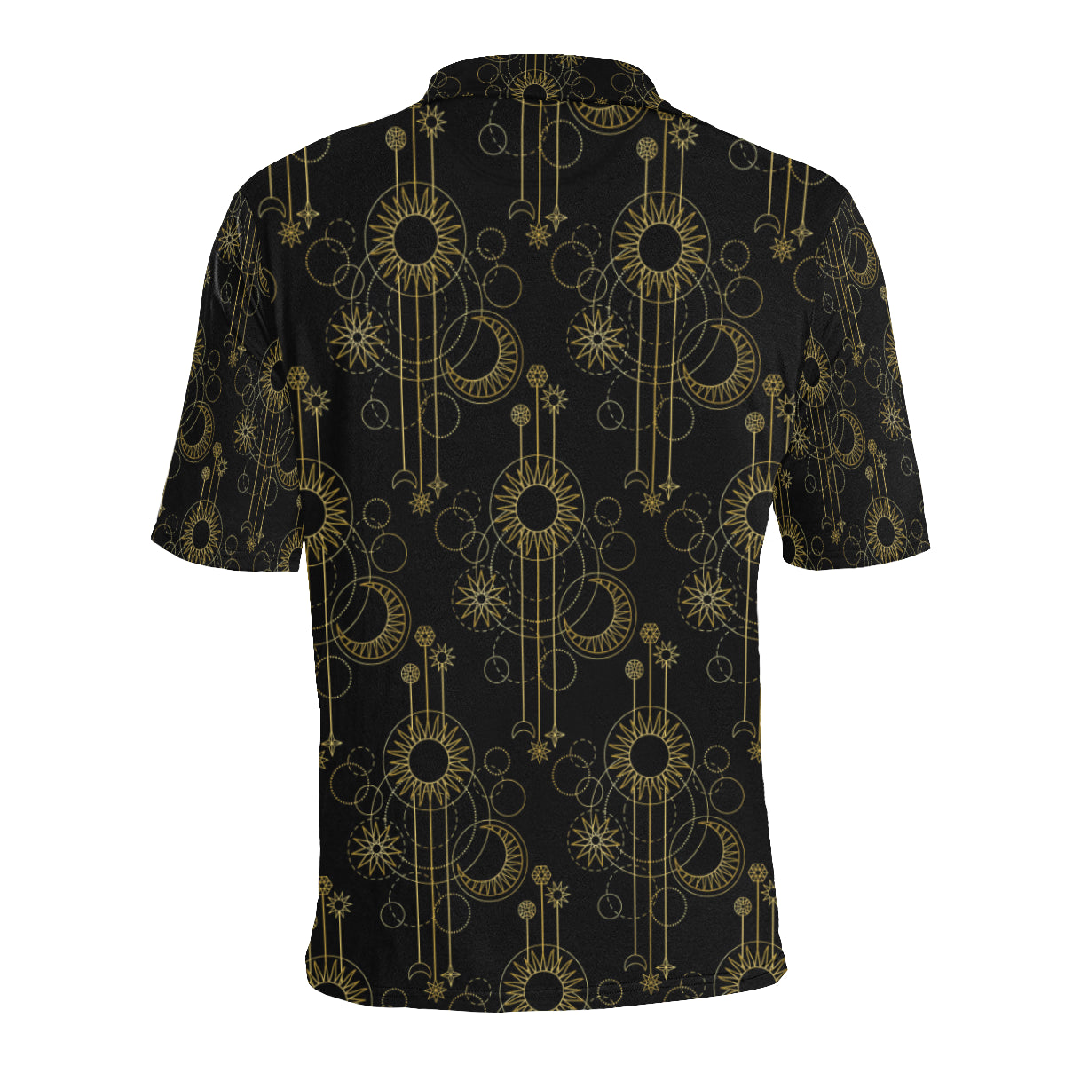 Moon Boho Style Pattern Print Design 01 Men Polo Shirt