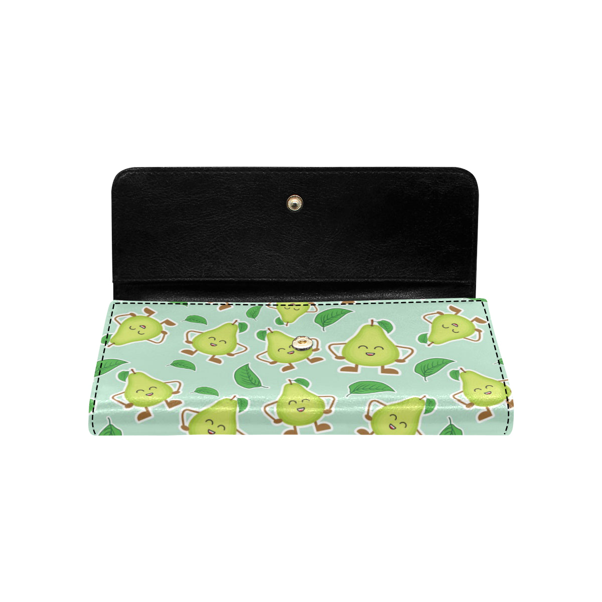Avocado Pattern Print Design AC011 Women's Trifold Wallet