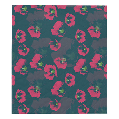 Morning Glory Pattern Print Design 01 Premium Quilt