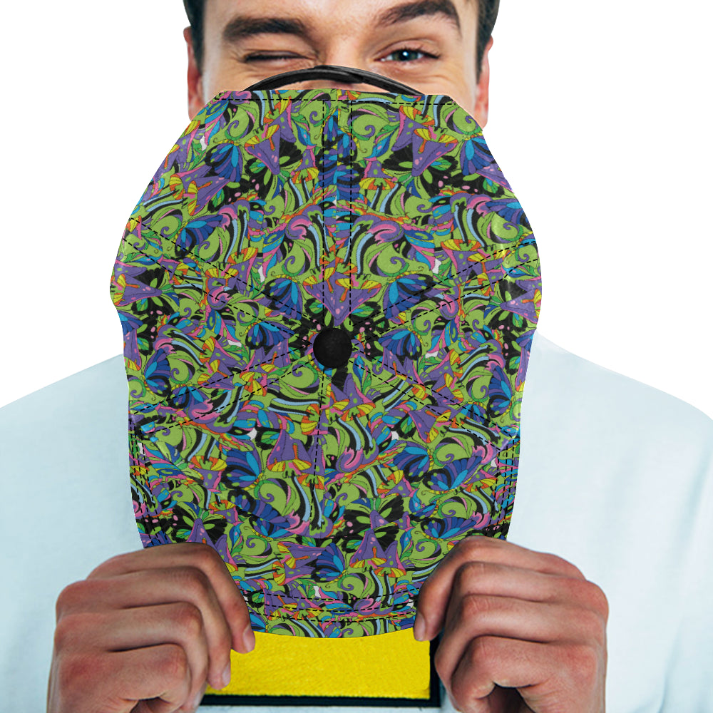 Psychedelic Trippy Mushroom Themed Snapback Cap