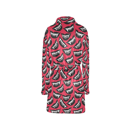 Vampire Lips Print Design LKS305 Women's Fleece Robe