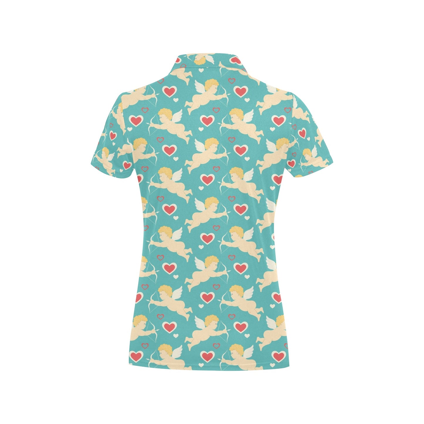Cupid Pattern Print Design 01 Women's Polo Shirt