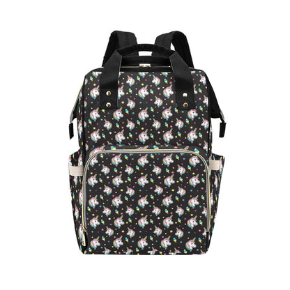 Unicorn Print Design LKS302 Diaper Bag Backpack