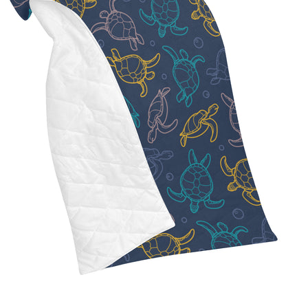 Sea Turtle Baby Print Premium Quilt