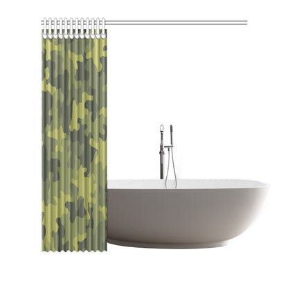 Military Camouflage Pattern Print Design 02 Shower Curtain