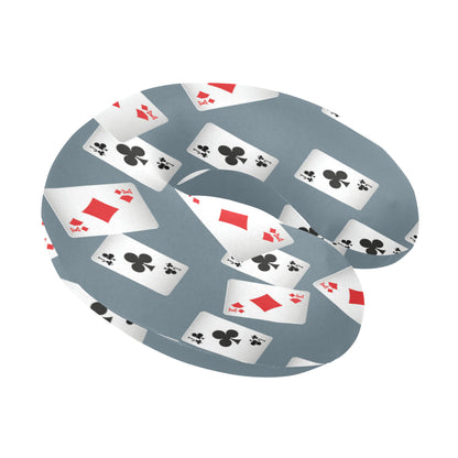Poker Cards Pattern Print Design A05 U-Shaped Travel Neck Pillow