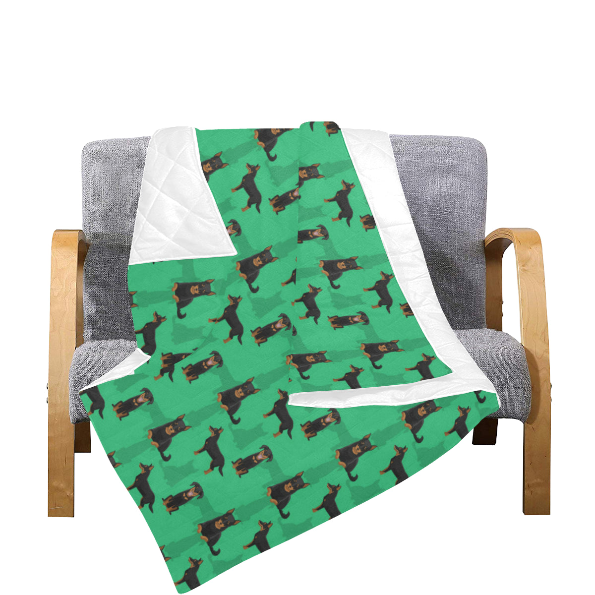 Beauceron Pattern Print Design 01 Premium Quilt