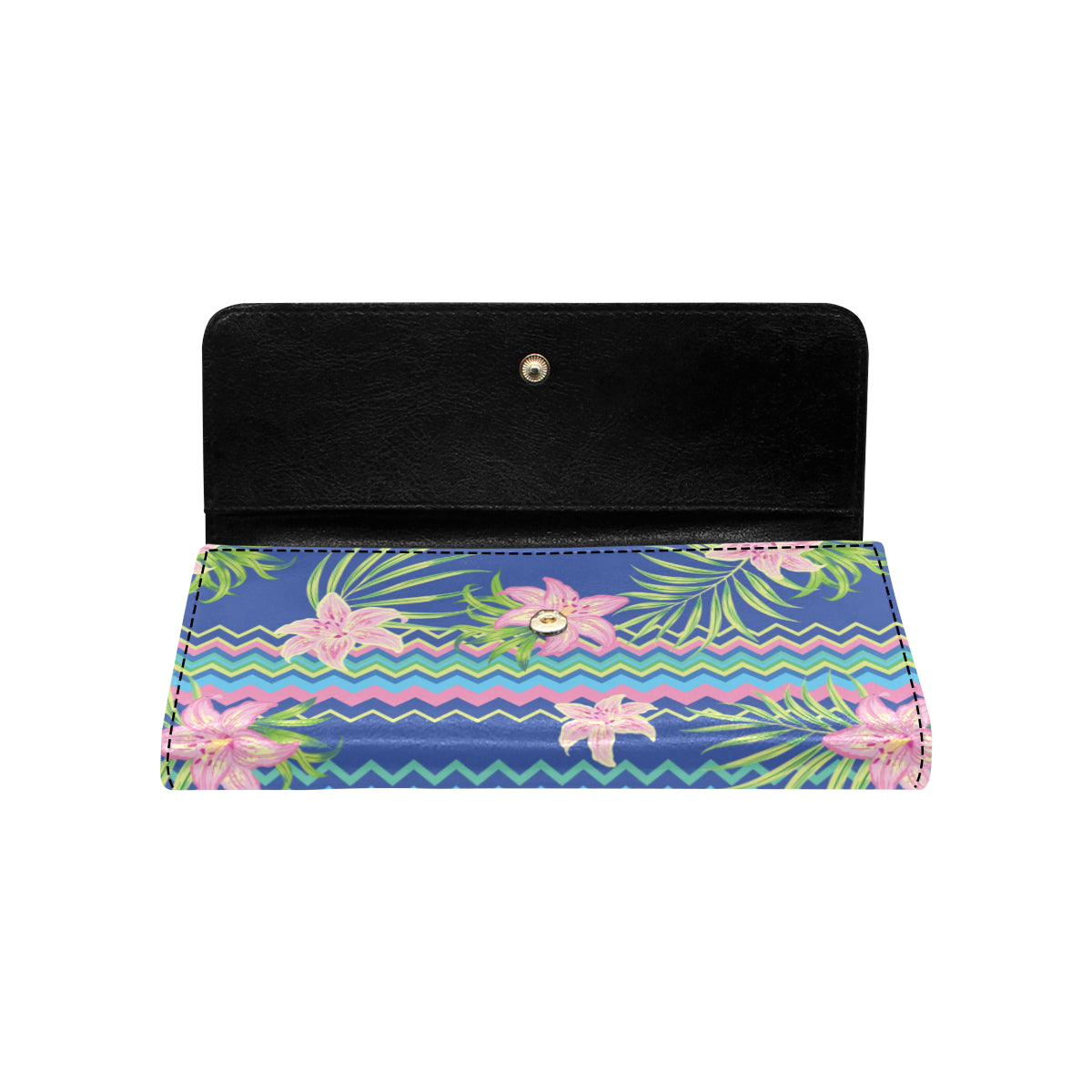 Lily Pattern Print Design LY015 Women's Trifold Wallet