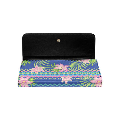 Lily Pattern Print Design LY015 Women's Trifold Wallet