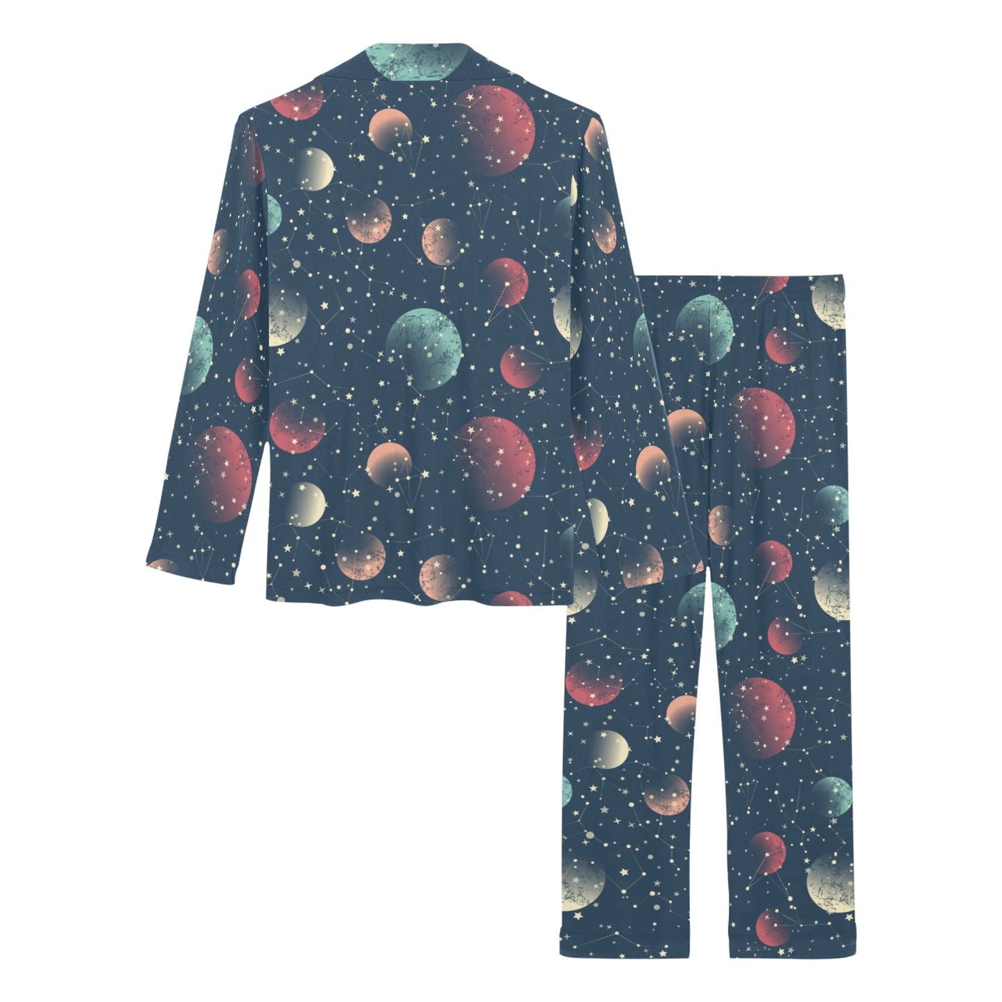 Cosmic Pattern Print Design 04 Women's Long Pajama Set