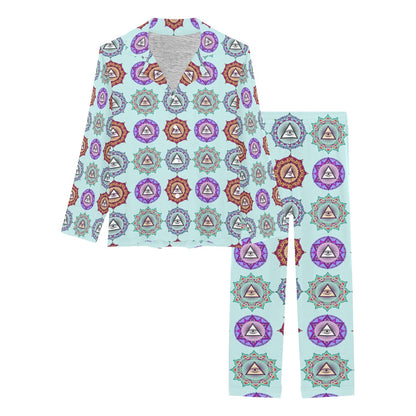 Third Eye Print Design LKS302 Women's Long Pajama Set