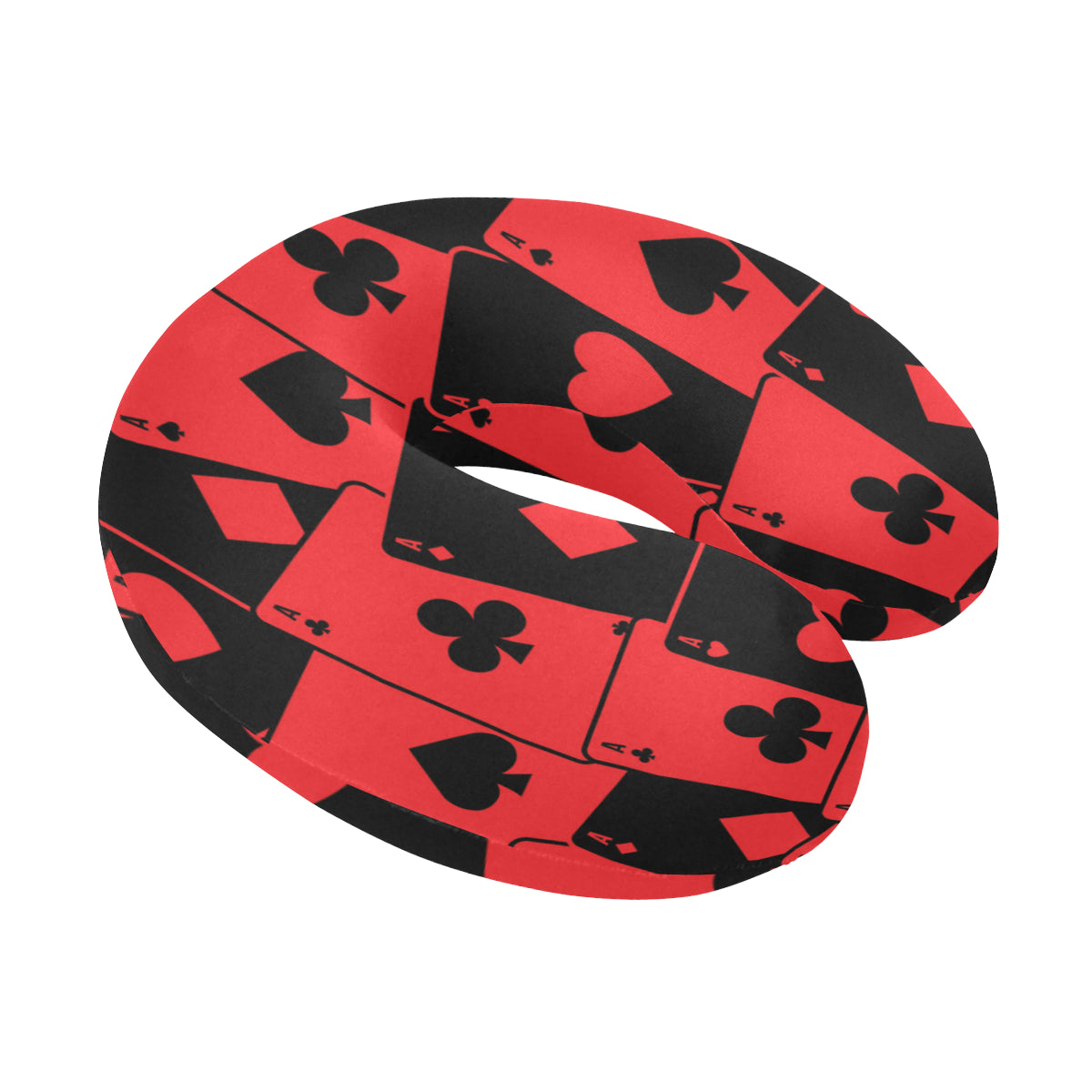 Poker Cards Pattern Print Design A01 U-Shaped Travel Neck Pillow