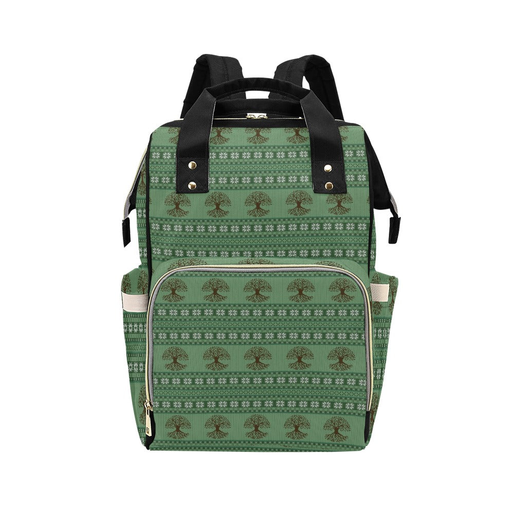 Tree Of Life Knit Style Print Design LKS301 Diaper Bag Backpack