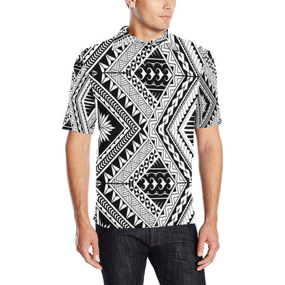 Samoan Tattoo Style Print Design LKS307 Men Polo Shirt