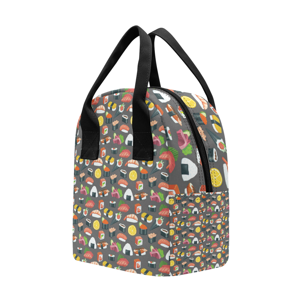 Sushi Pattern Print Insulated Lunch Bag
