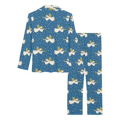 Angel Pattern Print Design 08 Women's Long Pajama Set