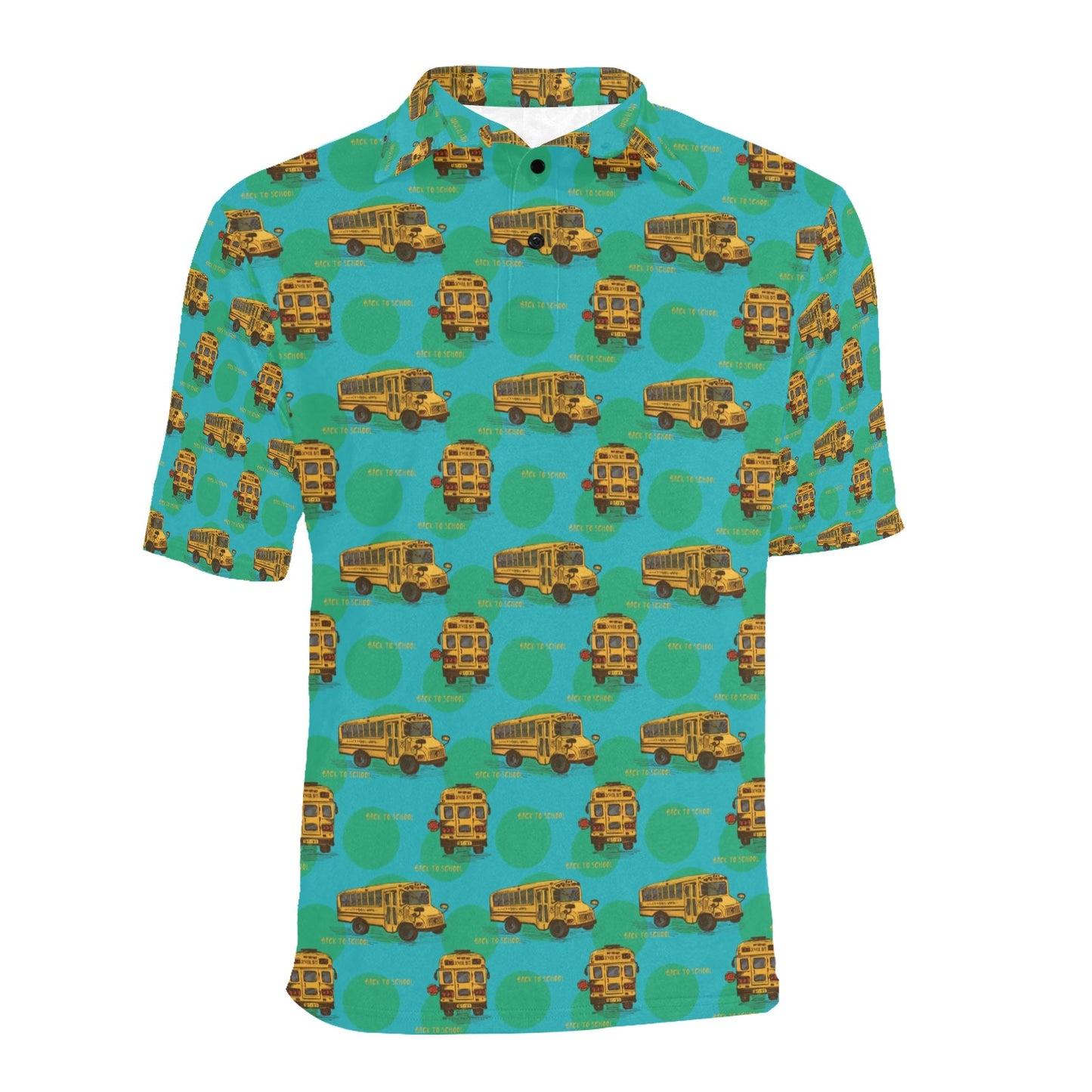 School Bus Print Design LKS308 Men Polo Shirt